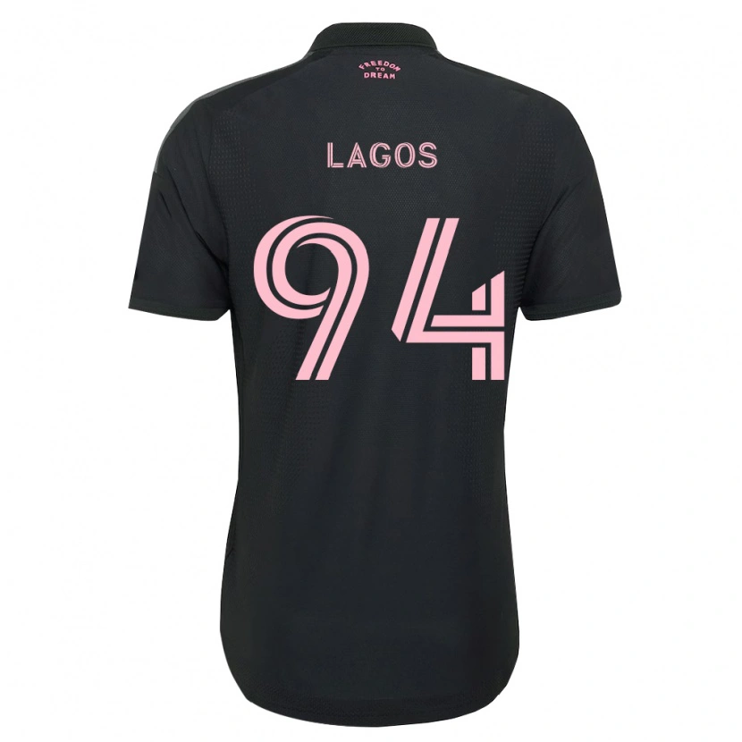 Danxen Kid Diego Lagos #94 Pink Black White Away Jersey 2026/27 T-Shirt