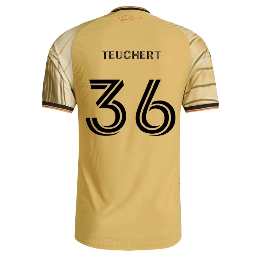 Danxen Kid Cedric Teuchert #36 Brown Yellow Black Away Jersey 2026/27 T-Shirt