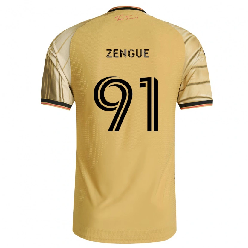 Danxen Kid Zach Zengue #91 Brown Yellow Black Away Jersey 2026/27 T-Shirt