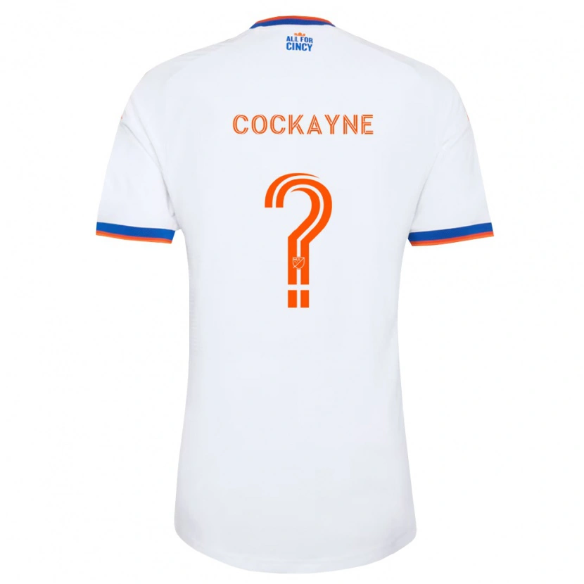 Danxen Kid Conner Cockayne #0 White Navy Blue Orange Away Jersey 2026/27 T-Shirt