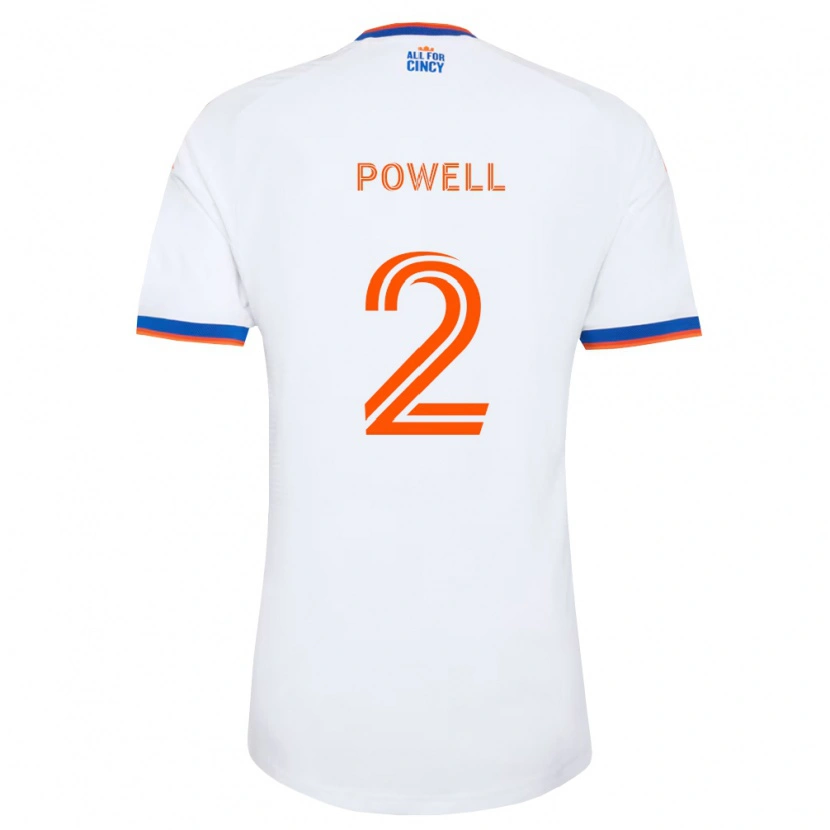 Danxen Kid Alvas Powell #2 White Navy Blue Orange Away Jersey 2026/27 T-Shirt