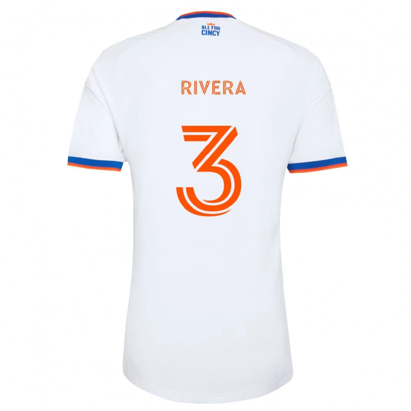 Danxen Kid Nicholas Rivera #3 White Navy Blue Orange Away Jersey 2026/27 T-Shirt
