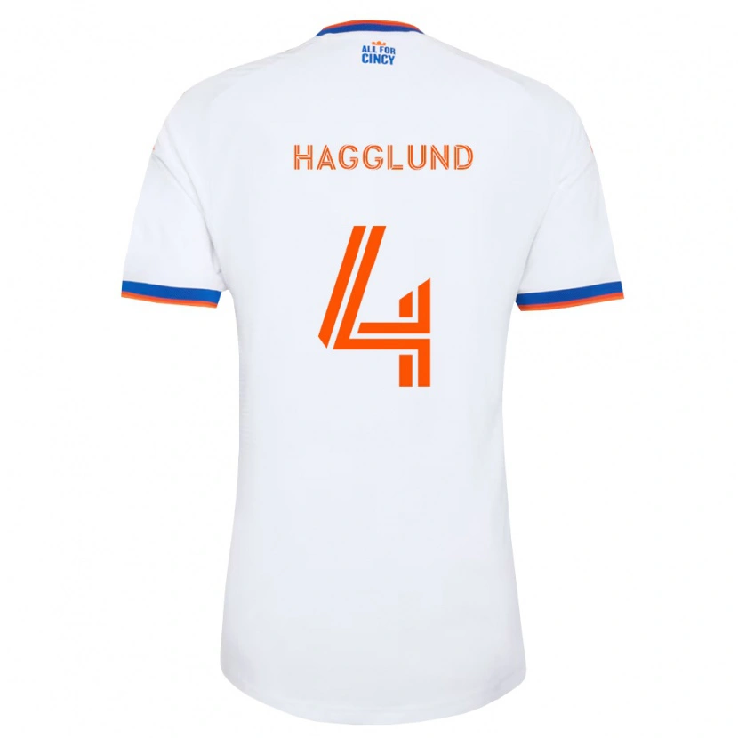 Danxen Kid Nick Hagglund #4 White Navy Blue Orange Away Jersey 2026/27 T-Shirt