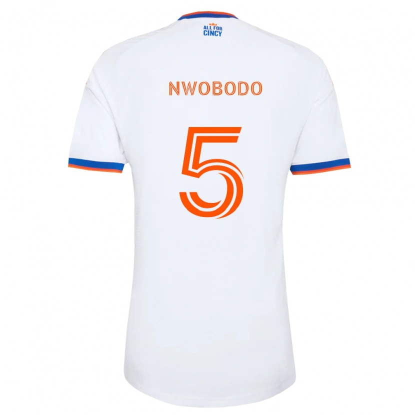 Danxen Kid Obinna Nwobodo #5 White Navy Blue Orange Away Jersey 2026/27 T-Shirt