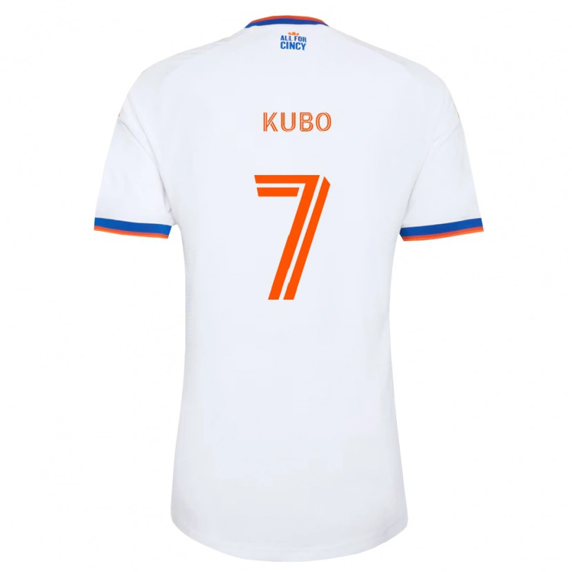 Danxen Kid Yuya Kubo #7 White Navy Blue Orange Away Jersey 2026/27 T-Shirt