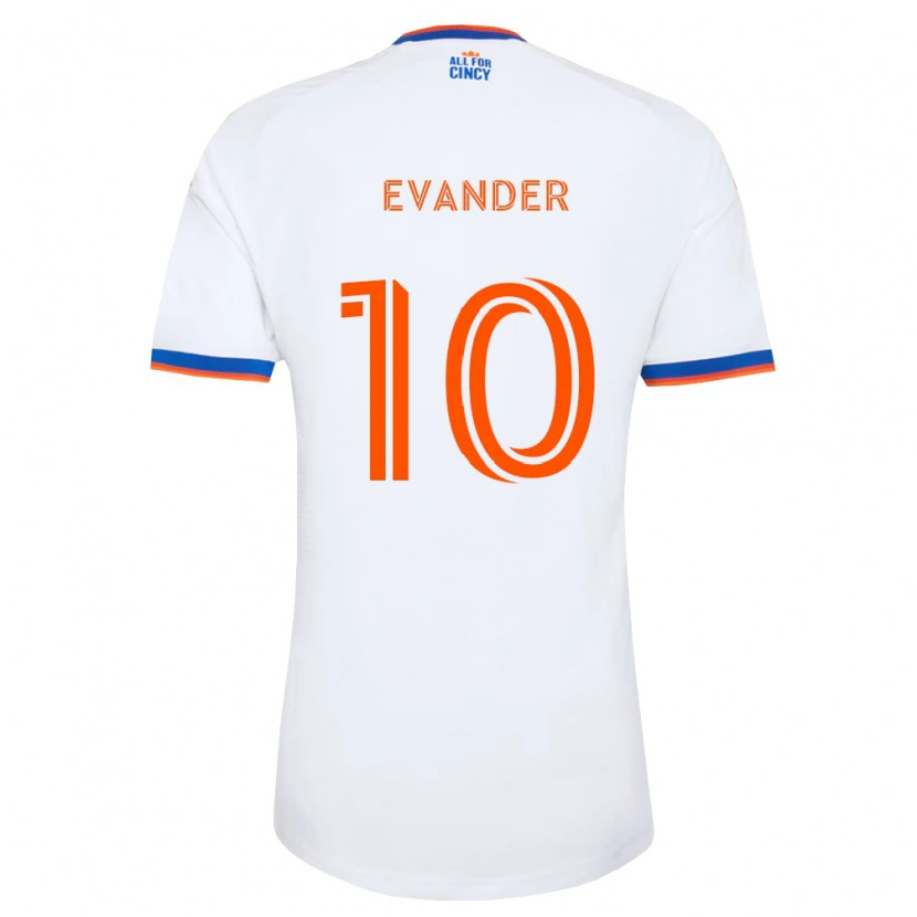 Danxen Kid Evander Da Silva Ferreira #10 White Navy Blue Orange Away Jersey 2026/27 T-Shirt