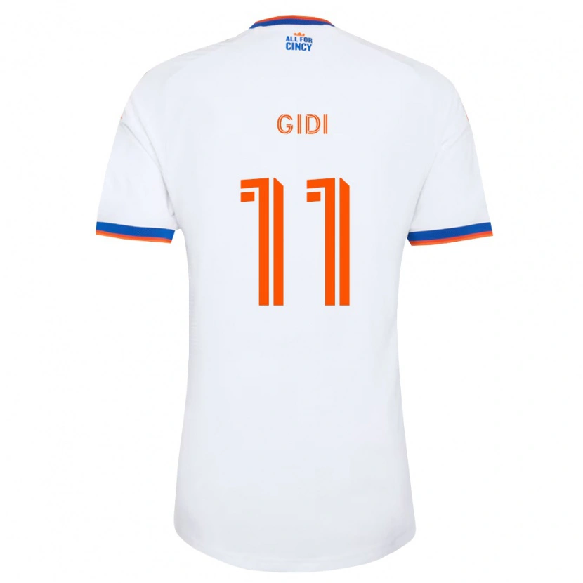 Danxen Kid Samuel Gidi #11 White Navy Blue Orange Away Jersey 2026/27 T-Shirt