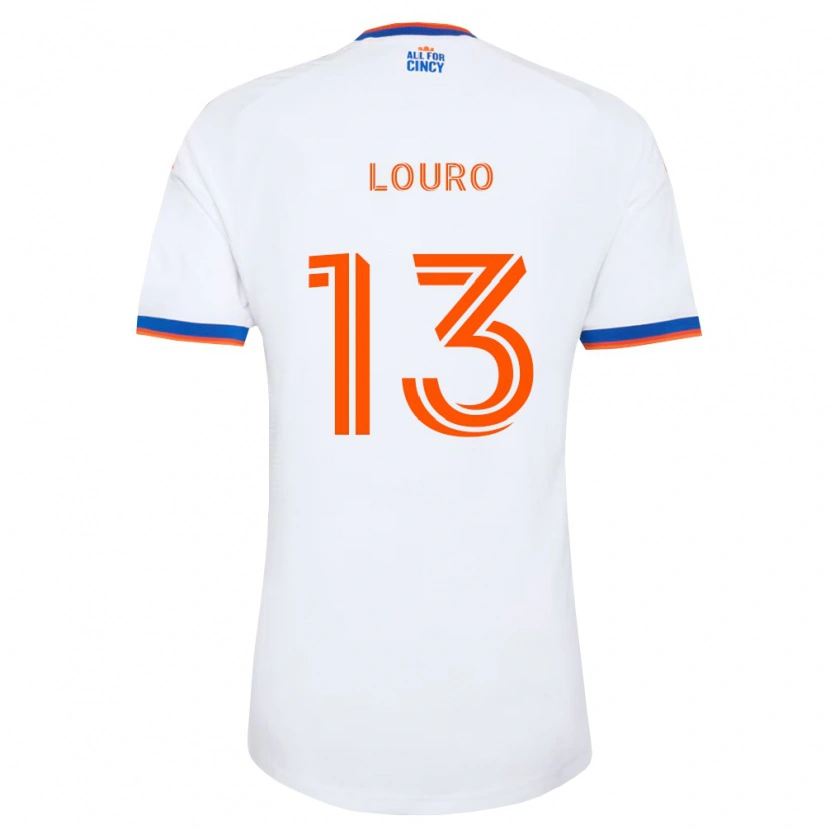 Danxen Kid Evan Louro #13 White Navy Blue Orange Away Jersey 2026/27 T-Shirt
