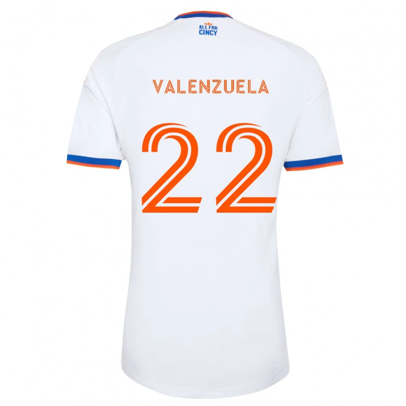 Danxen Kid Gerardo Valenzuela #22 White Navy Blue Orange Away Jersey 2026/27 T-Shirt