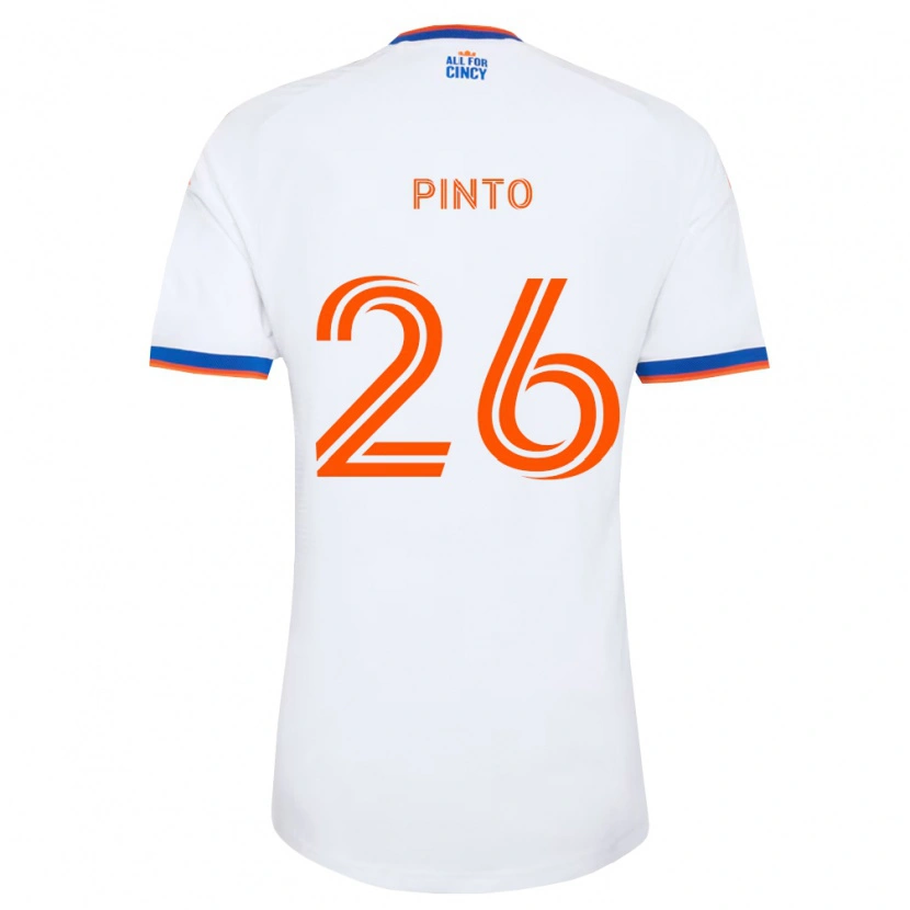 Danxen Kid Malik Pinto #26 White Navy Blue Orange Away Jersey 2026/27 T-Shirt