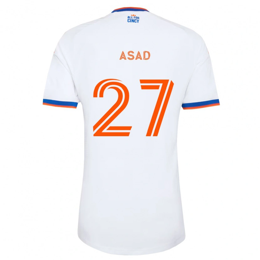 Danxen Kid Yamil Asad #27 White Navy Blue Orange Away Jersey 2026/27 T-Shirt