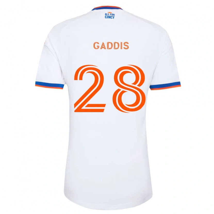 Danxen Kid Raymon Gaddis #28 White Navy Blue Orange Away Jersey 2026/27 T-Shirt
