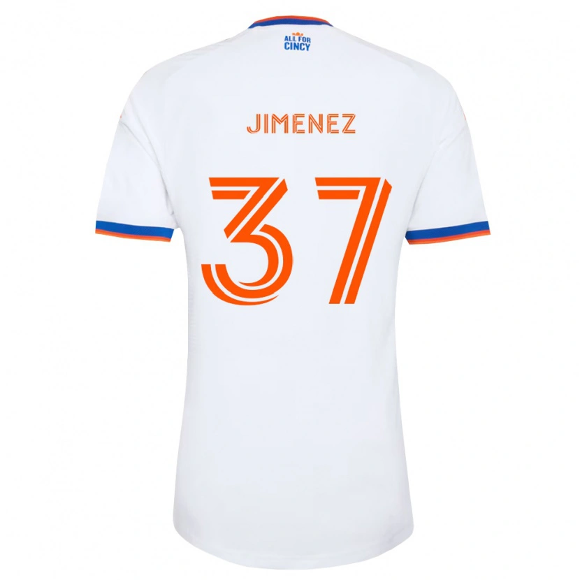 Danxen Kid Stiven Jimenez #37 White Navy Blue Orange Away Jersey 2026/27 T-Shirt