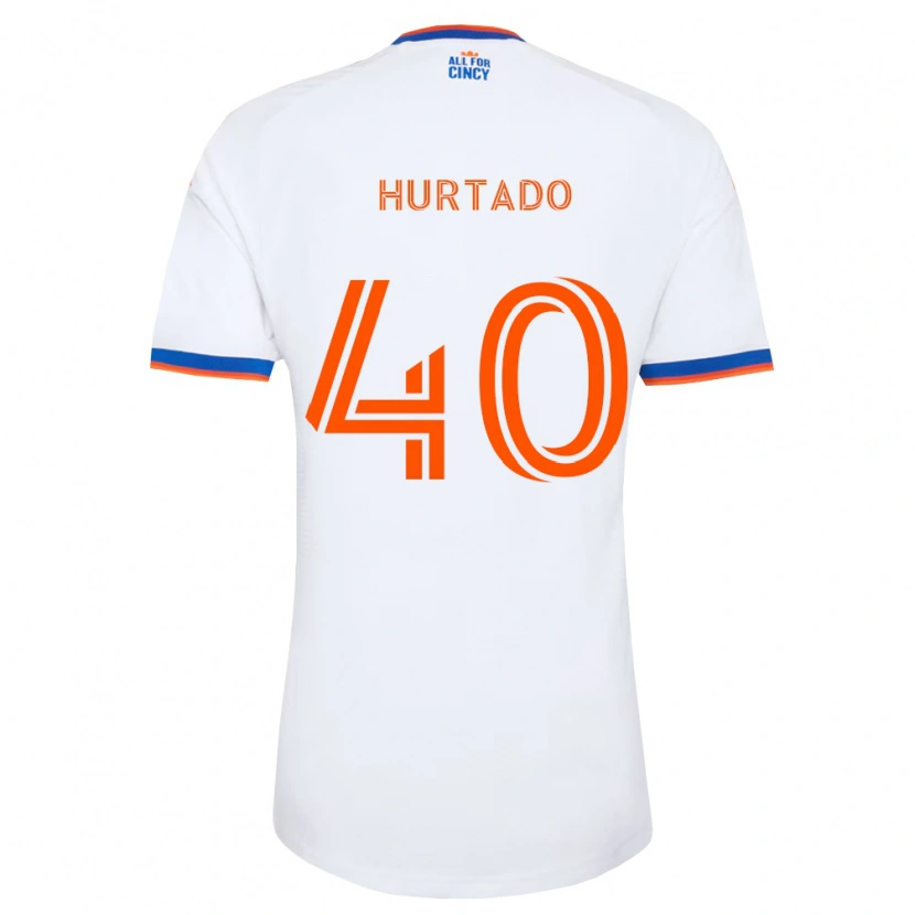 Danxen Kid Dilan Hurtado #40 White Navy Blue Orange Away Jersey 2026/27 T-Shirt