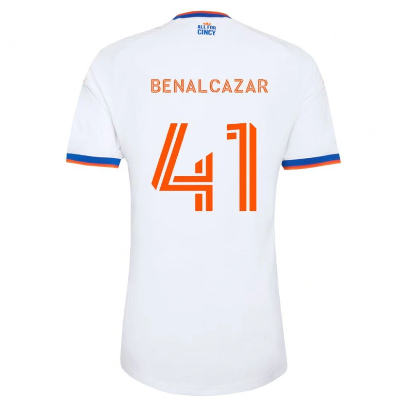 Danxen Kid Nico Benalcázar #41 White Navy Blue Orange Away Jersey 2026/27 T-Shirt