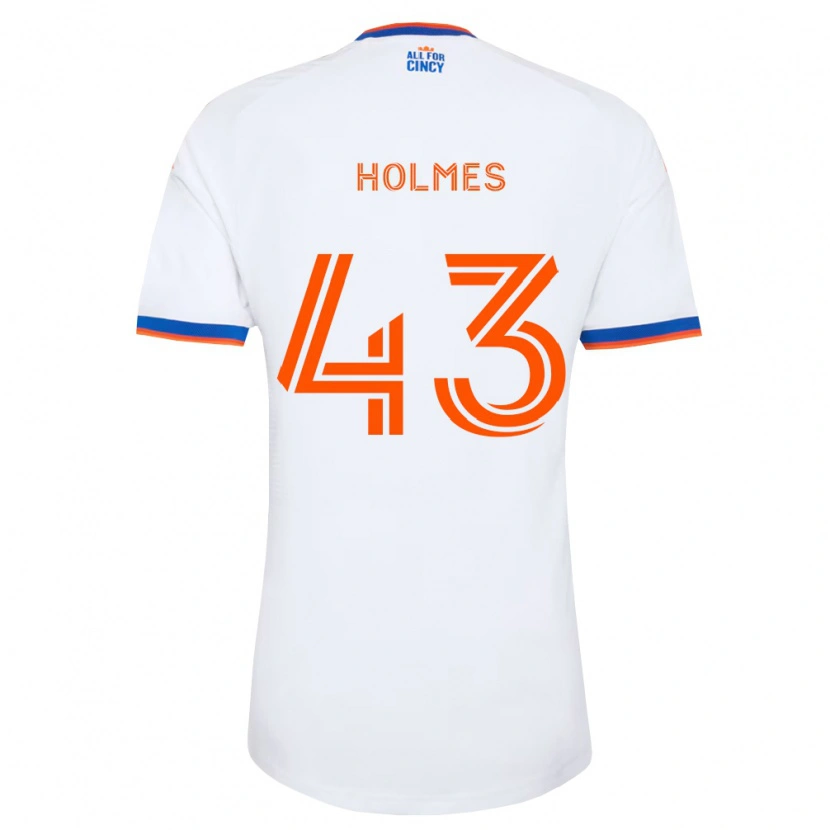 Danxen Kid Charlie Holmes #43 White Navy Blue Orange Away Jersey 2026/27 T-Shirt
