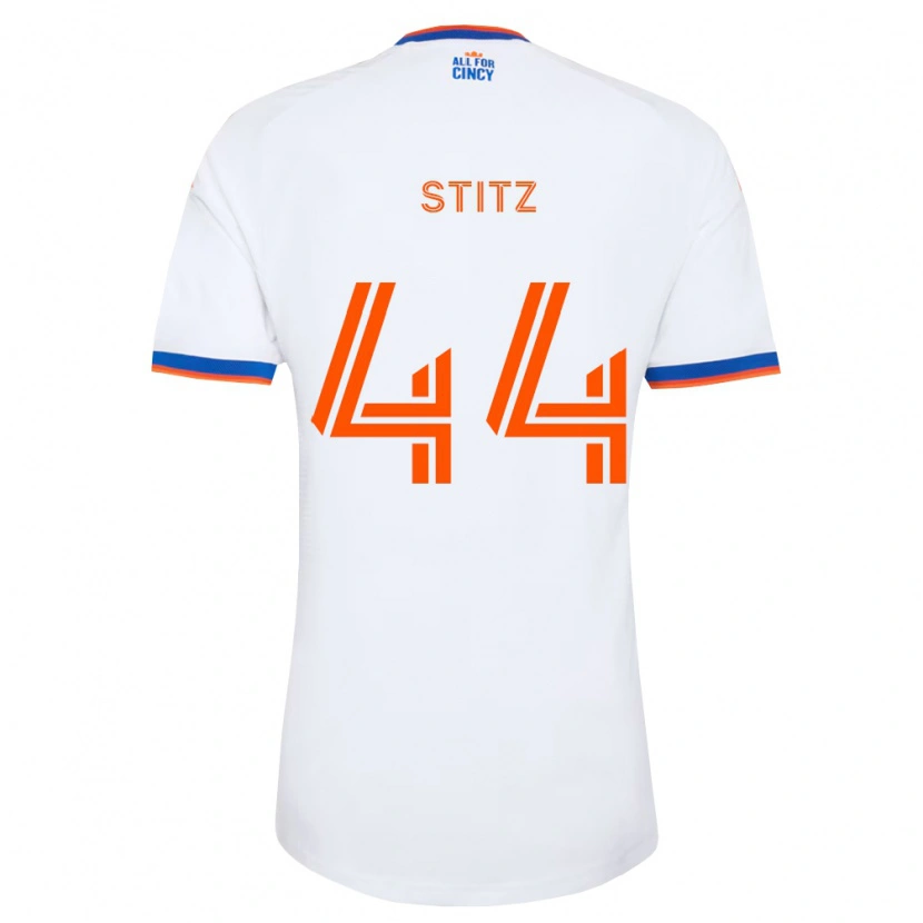 Danxen Kid Ben Stitz #44 White Navy Blue Orange Away Jersey 2026/27 T-Shirt