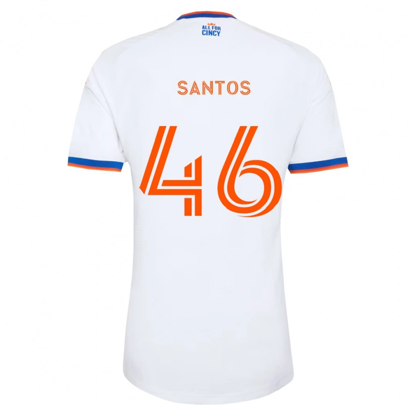 Danxen Kid Guilherme Santos #46 White Navy Blue Orange Away Jersey 2026/27 T-Shirt