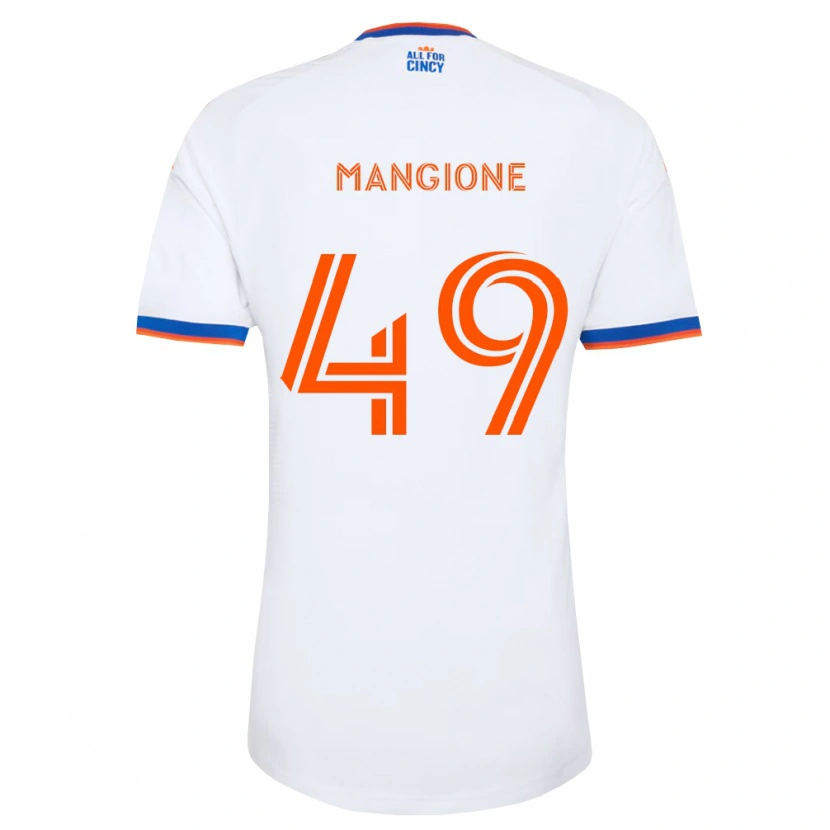 Danxen Kid Peter Mangione #49 White Navy Blue Orange Away Jersey 2026/27 T-Shirt