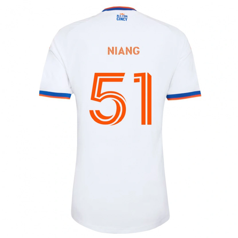 Danxen Kid Cheikhou Niang #51 White Navy Blue Orange Away Jersey 2026/27 T-Shirt
