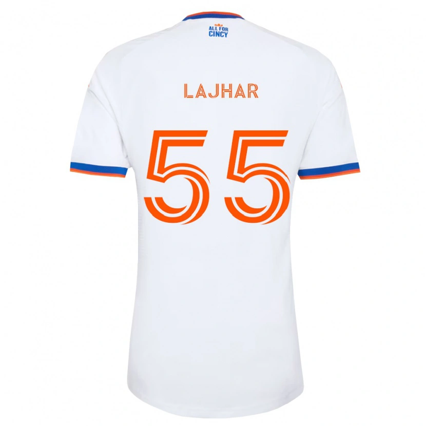 Danxen Kid Ayoub Lajhar #55 White Navy Blue Orange Away Jersey 2026/27 T-Shirt