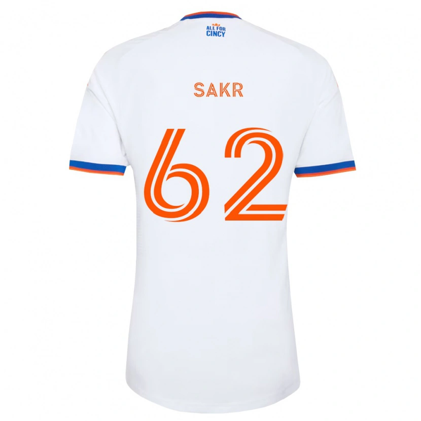 Danxen Kid Ali Sakr #62 White Navy Blue Orange Away Jersey 2026/27 T-Shirt