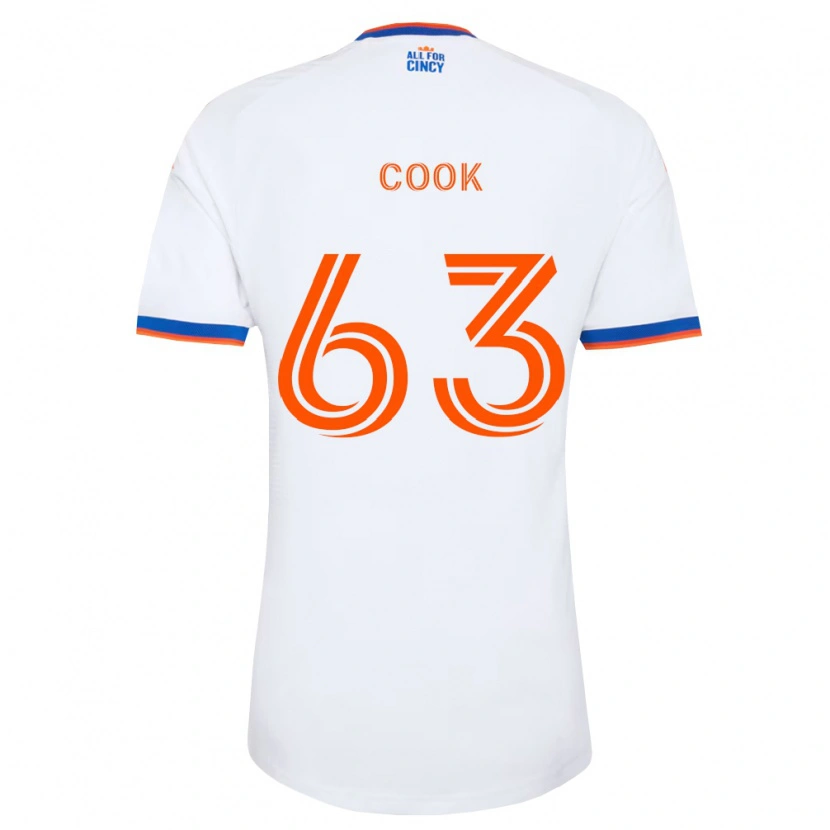 Danxen Kid Steel Cook #63 White Navy Blue Orange Away Jersey 2026/27 T-Shirt