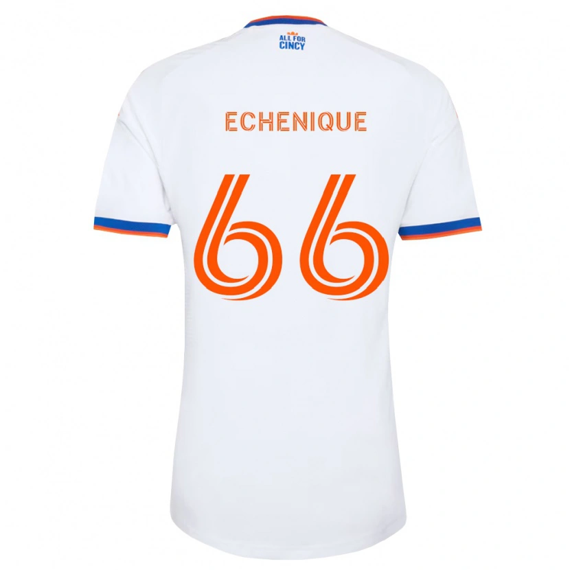 Danxen Kid Ender Echenique #66 White Navy Blue Orange Away Jersey 2026/27 T-Shirt