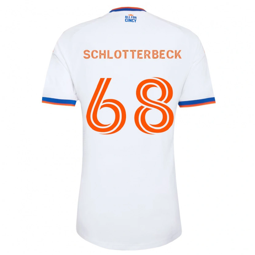 Danxen Kid Ryan Schlotterbeck #68 White Navy Blue Orange Away Jersey 2026/27 T-Shirt