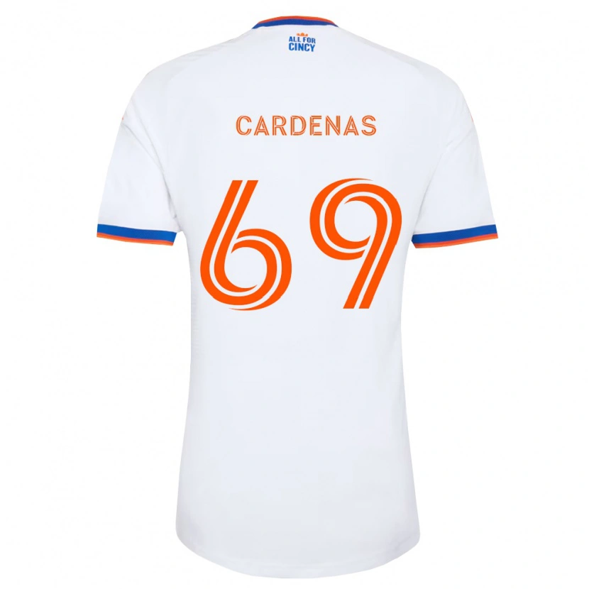 Danxen Kid Jared Cardenas #69 White Navy Blue Orange Away Jersey 2026/27 T-Shirt