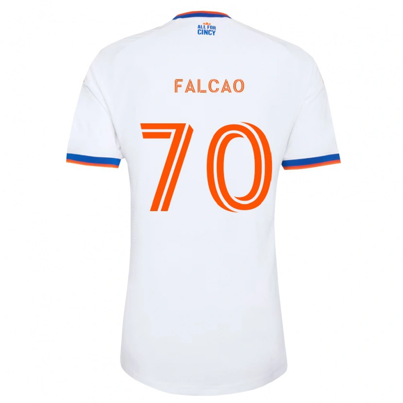 Danxen Kid Kiano Falcao #70 White Navy Blue Orange Away Jersey 2026/27 T-Shirt