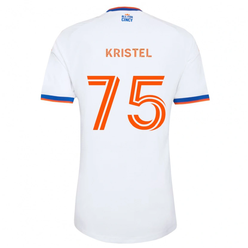 Danxen Kid Brandon Kristel #75 White Navy Blue Orange Away Jersey 2026/27 T-Shirt