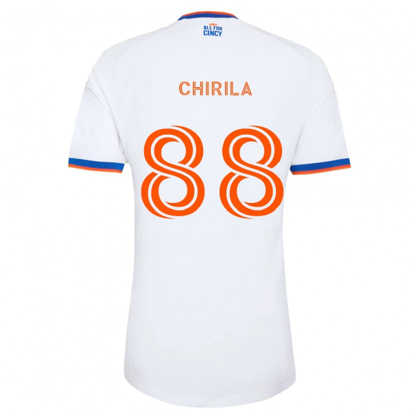Danxen Kid Andrei Chirilă #88 White Navy Blue Orange Away Jersey 2026/27 T-Shirt