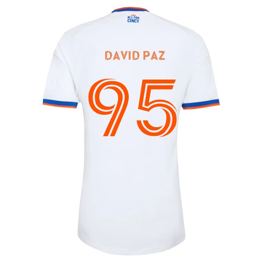 Danxen Kid David Paz #95 White Navy Blue Orange Away Jersey 2026/27 T-Shirt