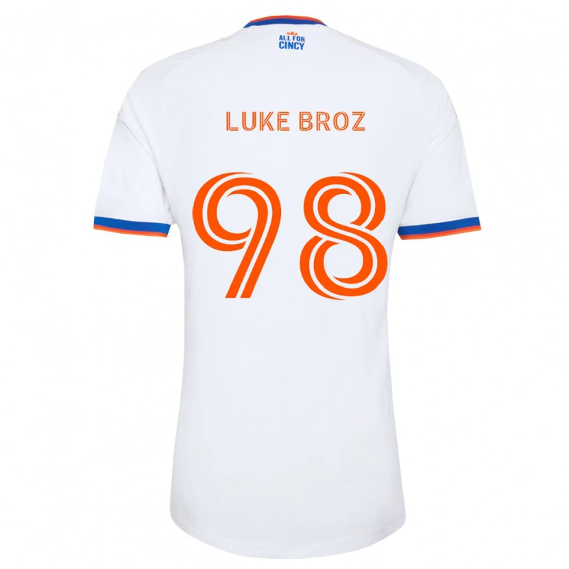 Danxen Kid Luke Broz #98 White Navy Blue Orange Away Jersey 2026/27 T-Shirt