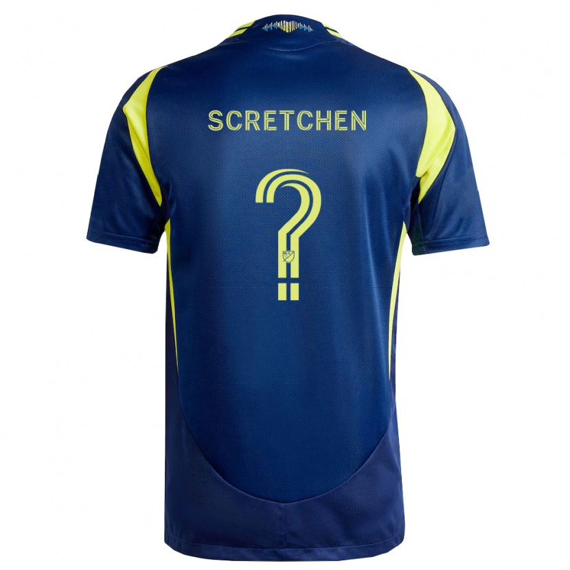 Danxen Kid Cannon Scretchen #0 Yellow Navy Blue Away Jersey 2026/27 T-Shirt