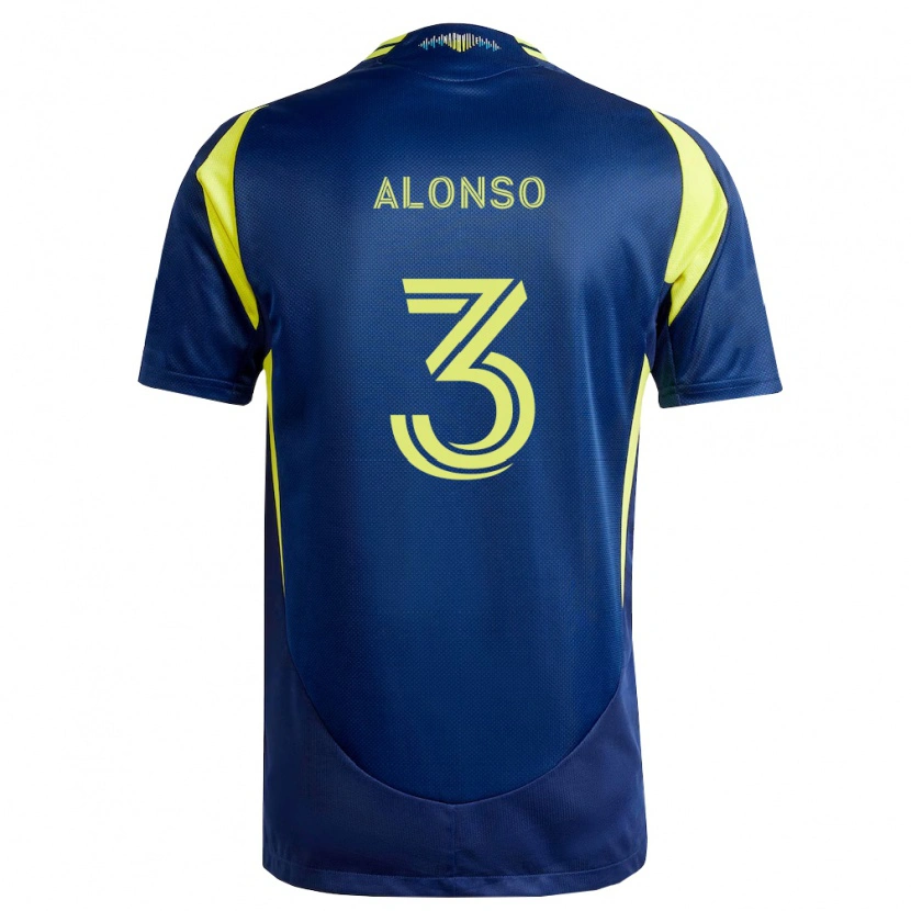 Danxen Kid Gabriel Alonso #3 Yellow Navy Blue Away Jersey 2026/27 T-Shirt