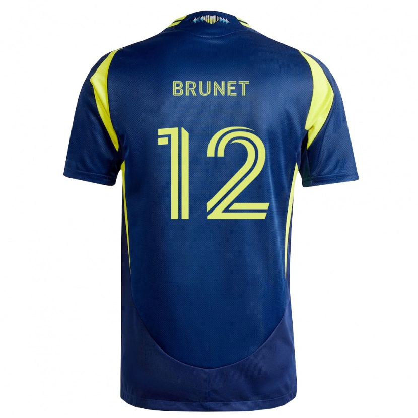 Danxen Kid Charles-Emile Brunet #12 Yellow Navy Blue Away Jersey 2026/27 T-Shirt