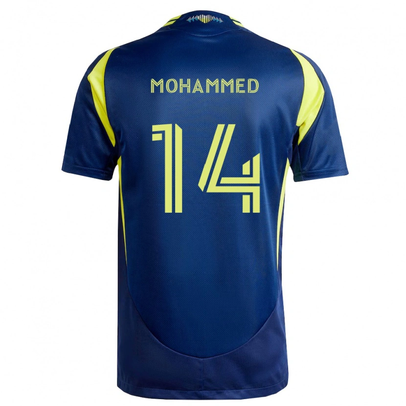 Danxen Kid Shak Mohammed #14 Yellow Navy Blue Away Jersey 2026/27 T-Shirt