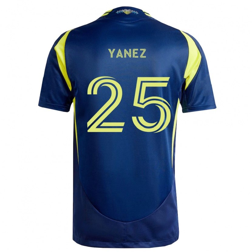 Danxen Kid Zidane Yáñez #25 Yellow Navy Blue Away Jersey 2026/27 T-Shirt