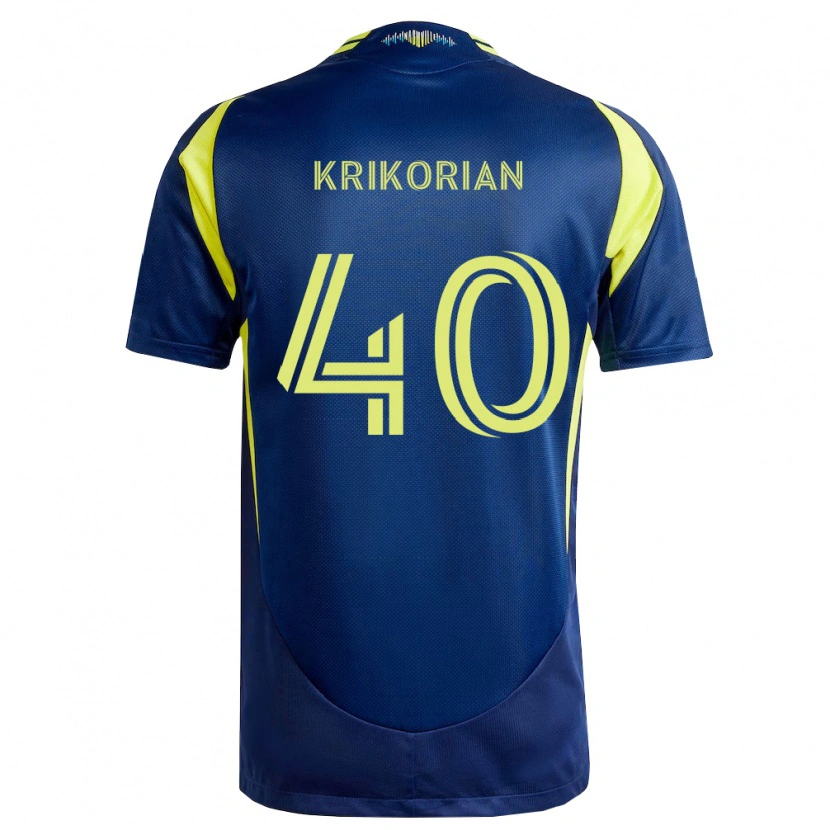 Danxen Kid Andre Krikorian #40 Yellow Navy Blue Away Jersey 2026/27 T-Shirt