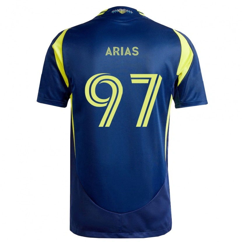 Danxen Kid Emmanuel Arias #97 Yellow Navy Blue Away Jersey 2026/27 T-Shirt
