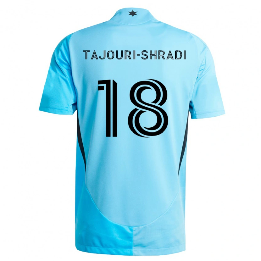 Danxen Kid Ismael Tajouri-Shradi #18 Light Blue Black Away Jersey 2026/27 T-Shirt