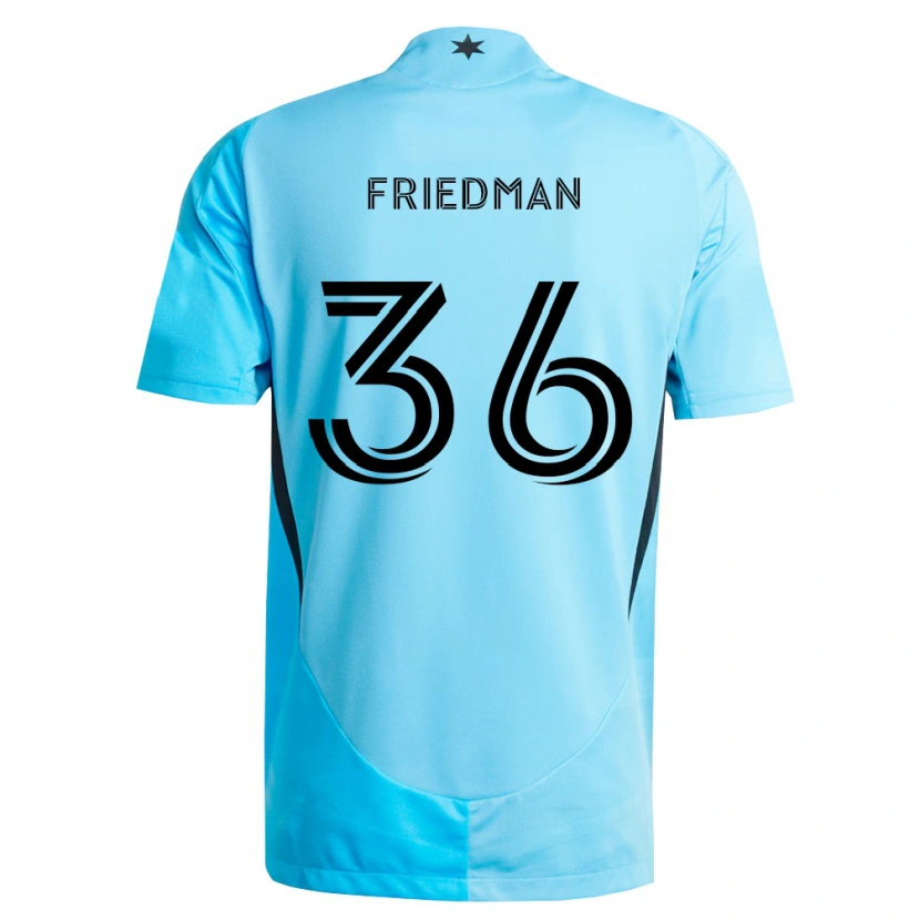 Danxen Kid Jakob Friedman #36 Light Blue Black Away Jersey 2026/27 T-Shirt