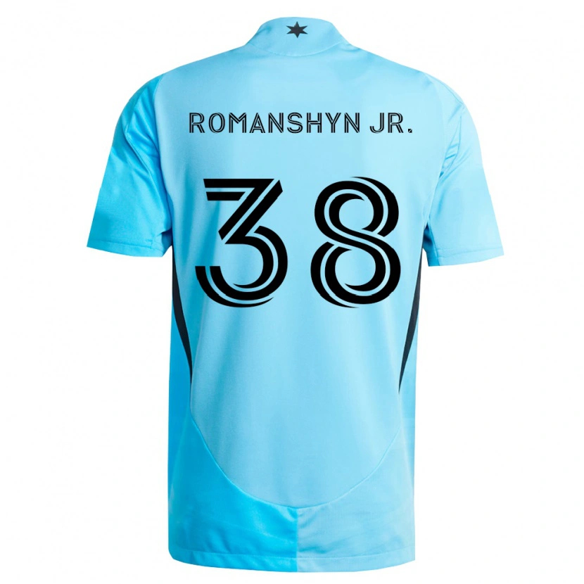 Danxen Kid Kage Romanshyn Jr. #38 Light Blue Black Away Jersey 2026/27 T-Shirt