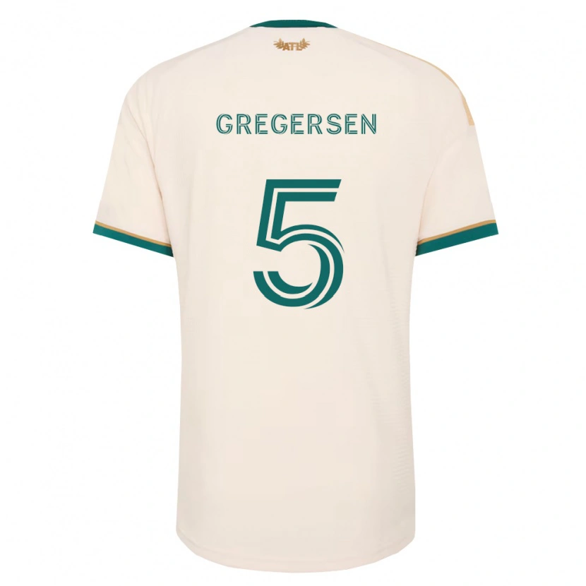 Danxen Kid Stian Gregersen #5 Champagne Green Away Jersey 2026/27 T-Shirt
