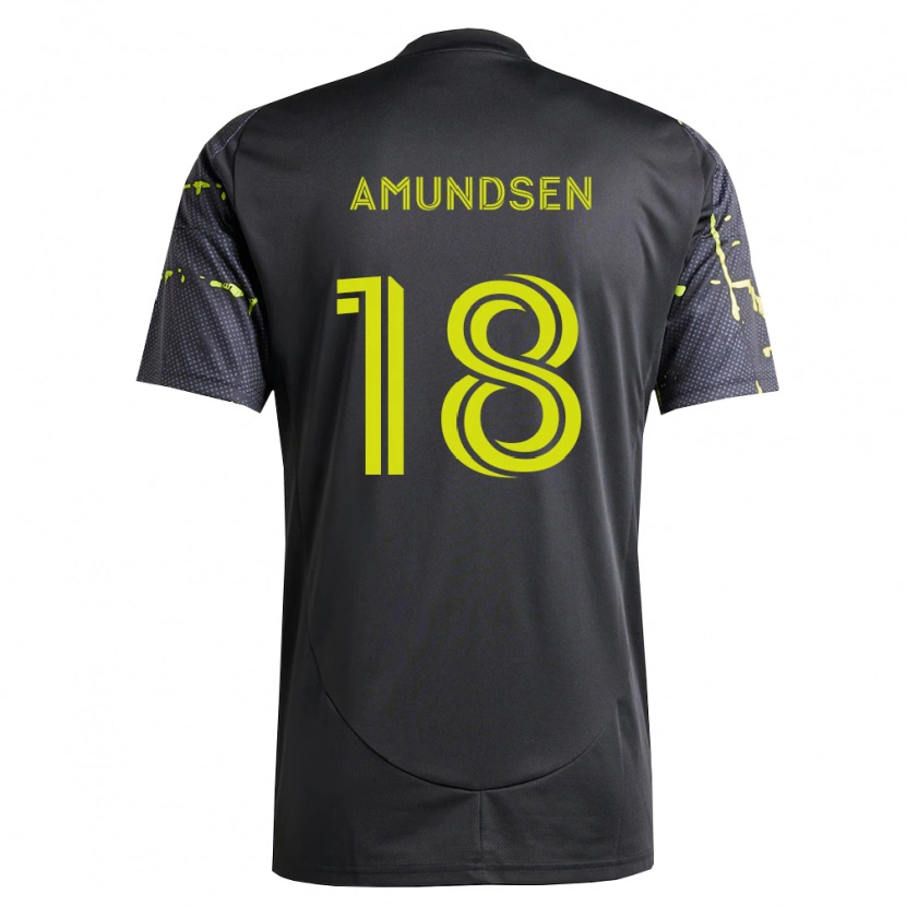 Danxen Kid Malte Amundsen #18 Fluorescent Yellow Black Away Jersey 2026/27 T-Shirt