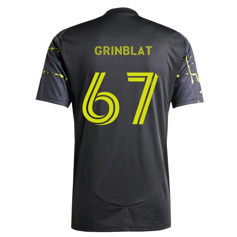 Danxen Kid Artem Grinblat #67 Fluorescent Yellow Black Away Jersey 2026/27 T-Shirt
