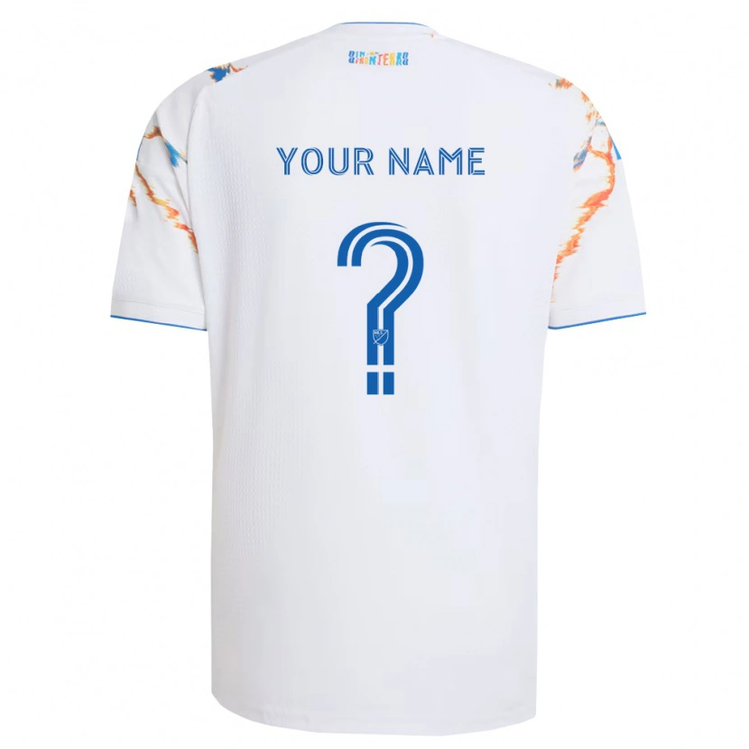 Danxen Kid Your Name #0 White Orange Blue Away Jersey 2026/27 T-Shirt