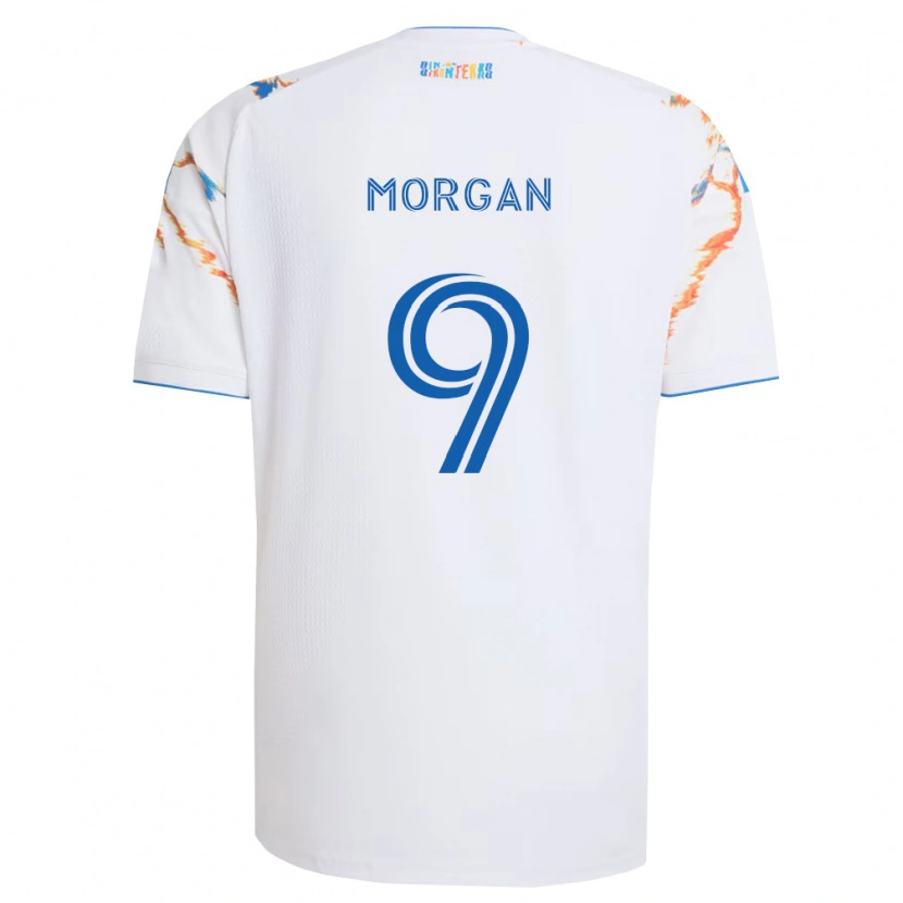 Danxen Kid Lewis Morgan #9 White Orange Blue Away Jersey 2026/27 T-Shirt